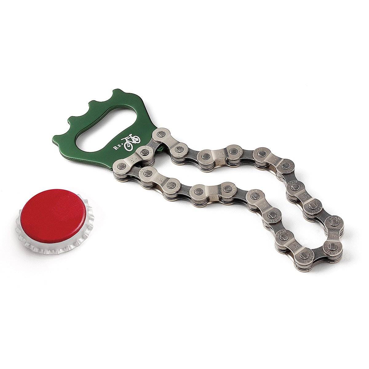Bike Chain Bottle Opener Made from Recycled Bike Chains