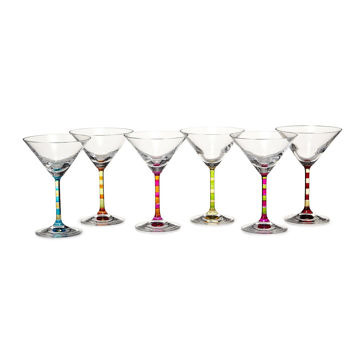 Capri Martini Glasses Capri Martini Set of Two Tone Stemmed Glasses