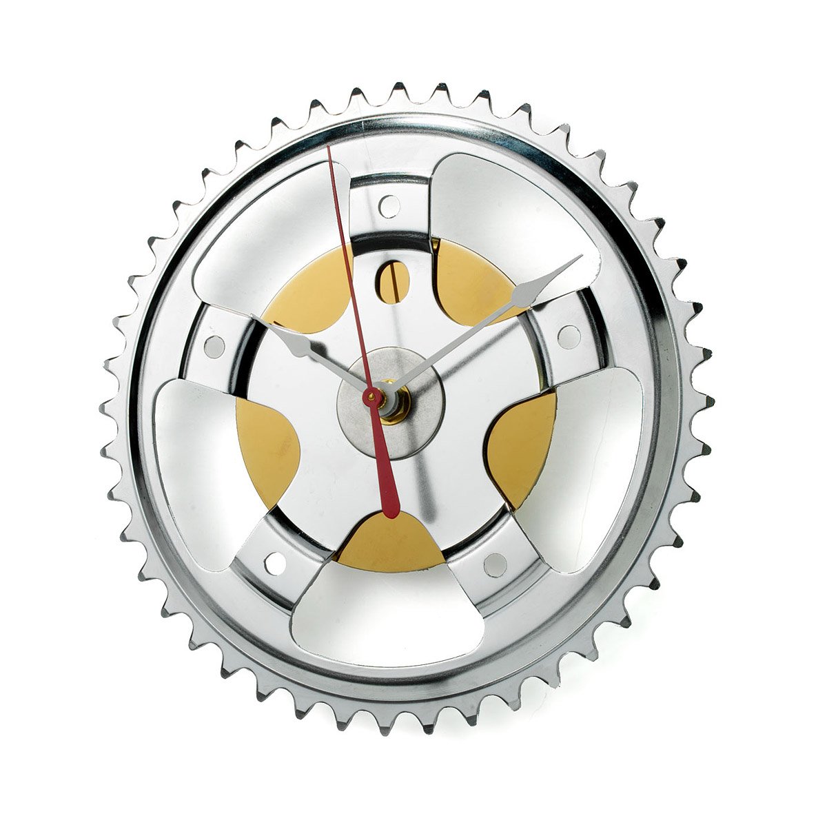 Hybrid Wall Clock Bicycle Clock, Gear, Recycled