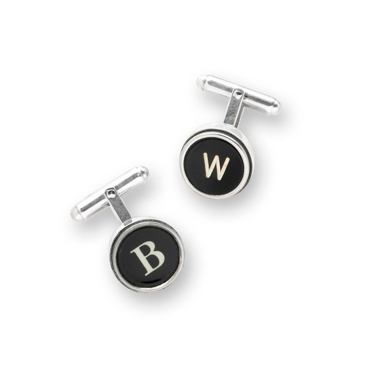 Silver Type Key Cufflink Vintage Typewriter Keys