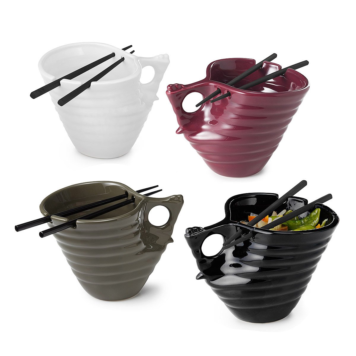 Udon Noodle Bowls Soup, Chopsticks, Ramen