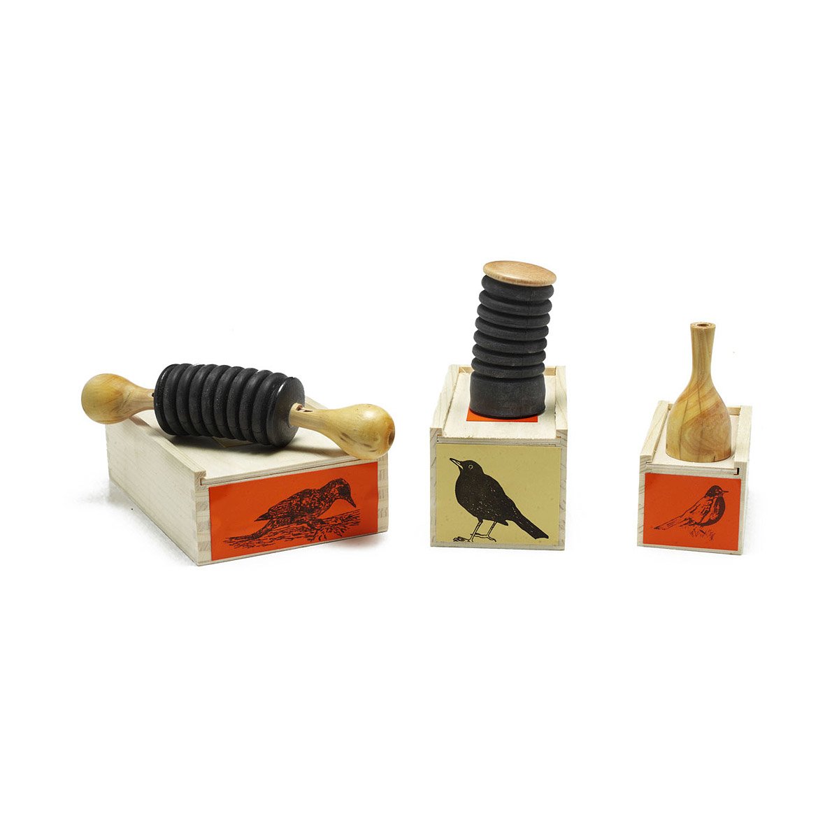 Handmade Bird Calls Rubber and Wood Bird Calls Mimic American Robin