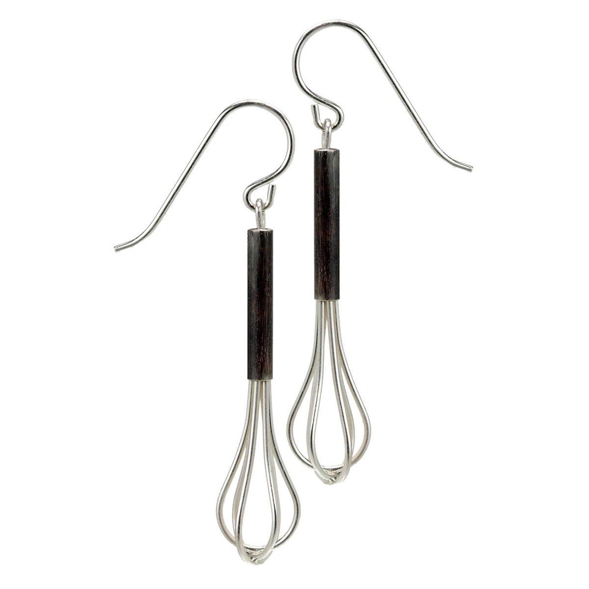 Whisk Earrings Whisk Earrings Silver Kitchen Utensil Dangles for