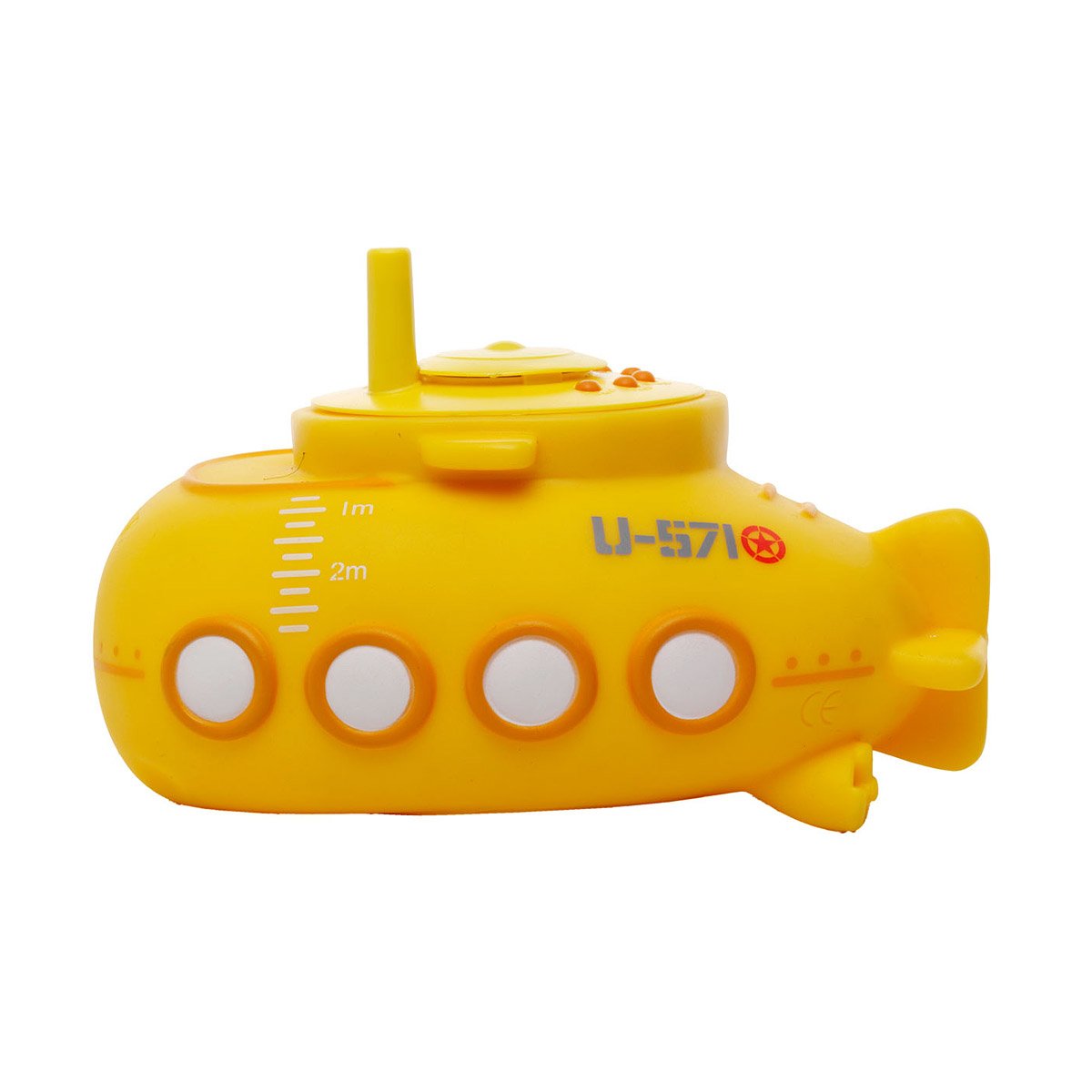 Submarine Bath Radio Fun, Quirky Yellow Rubber Protected Bathtub