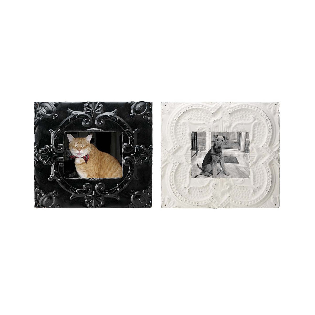 Large Reclaimed Tin Frames Reclaimed tin photo holders blend antique rustic charm with modern