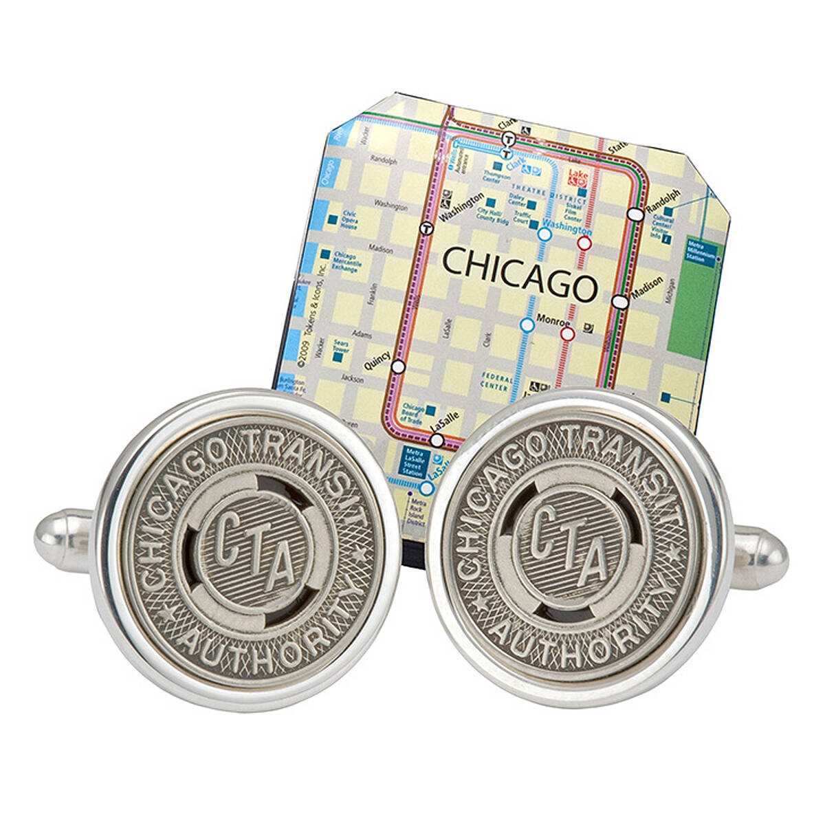 Subway Token Cufflinks New York City, Chicago, Boston, San Francisco