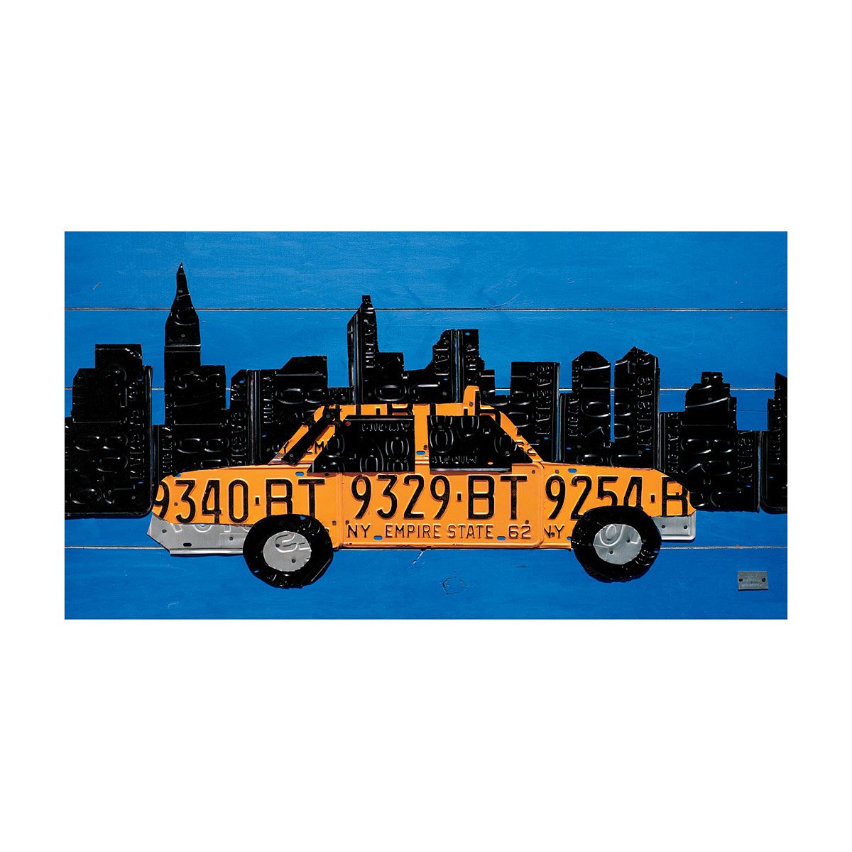 NYC Taxi License Plate Aaron Foster Aaron Foster License Plate Art