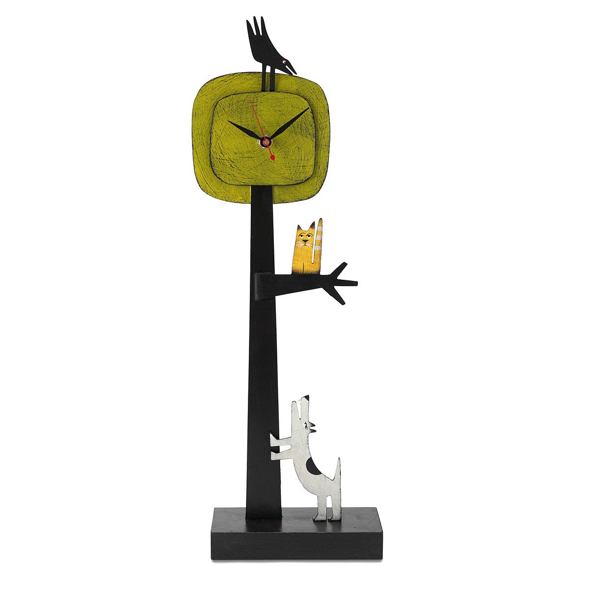 Barking Up A Tree Clock Dog Clock, Cat Clock, Crows, Trees, Don