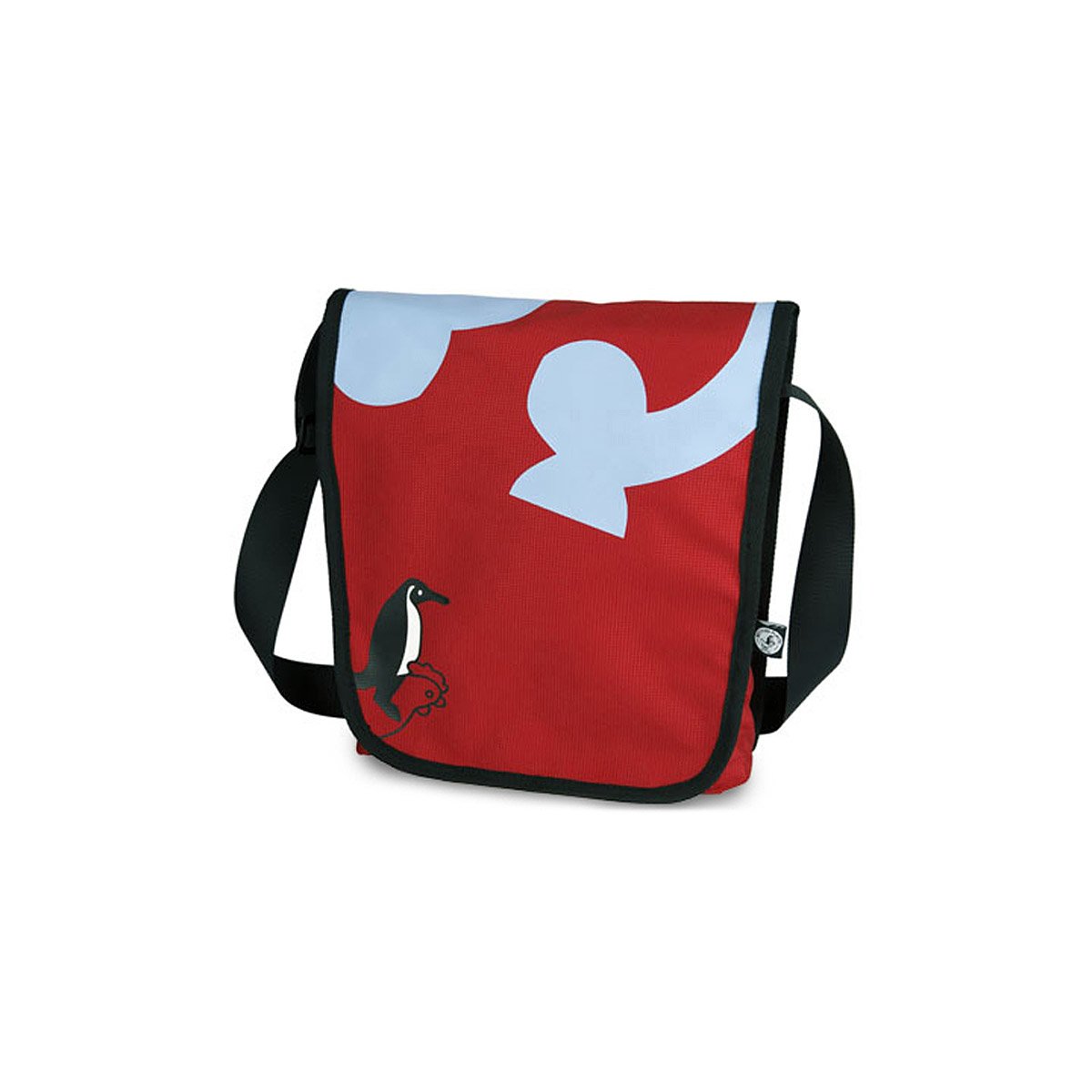 Recycled Plastic Bottle Messenger Bag EcoFriendly, Penguin Rooster