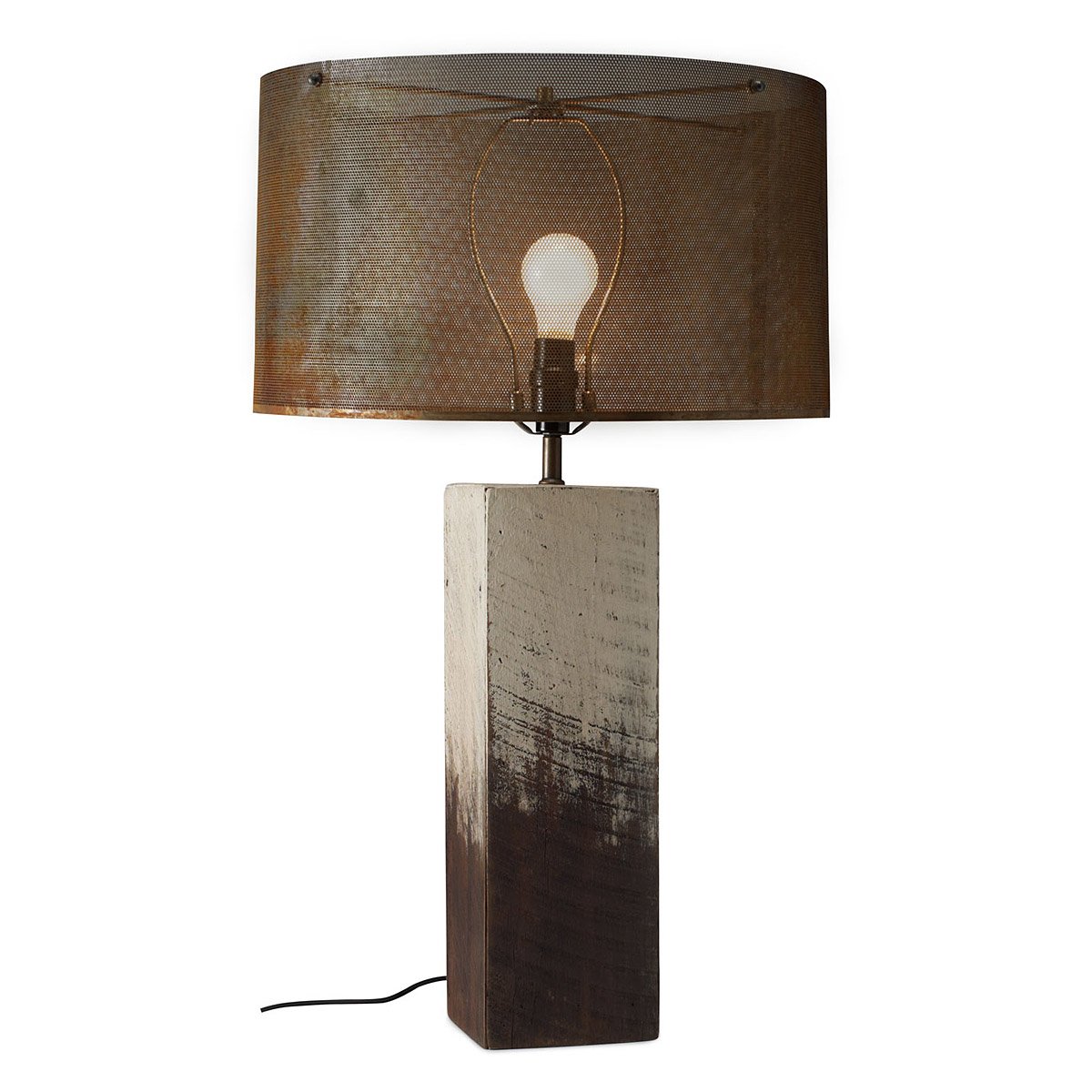Reclaimed Barn Wood Brush Lamp Brush Lamp, Reclaimed Barn Wood Lamp