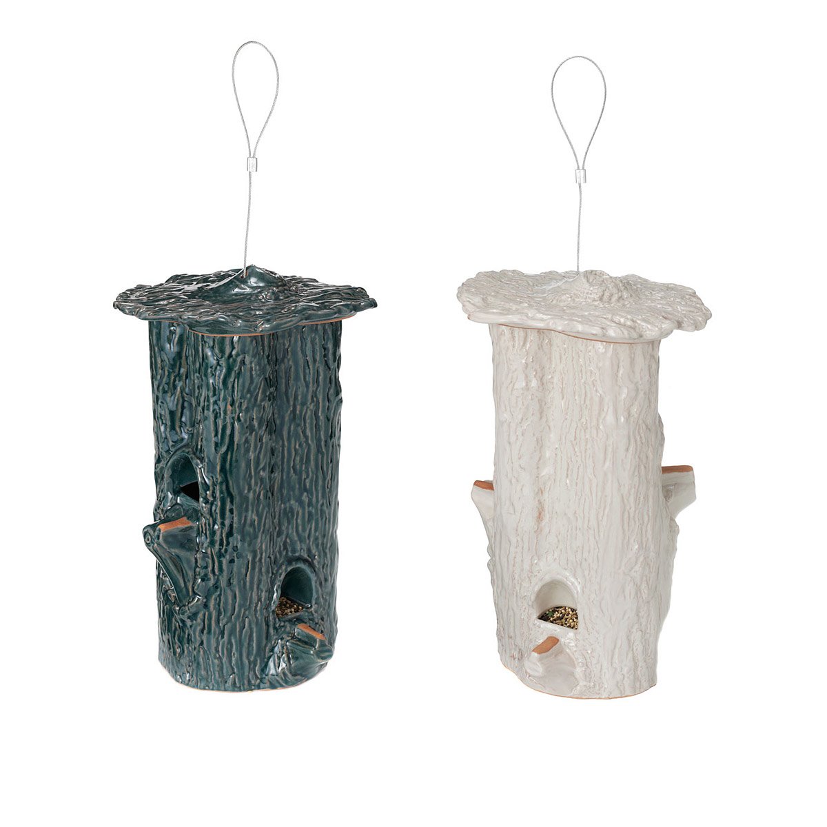 Tree Trunk Bird Feeder Terra Cotta Tree Bark Bird Feeder