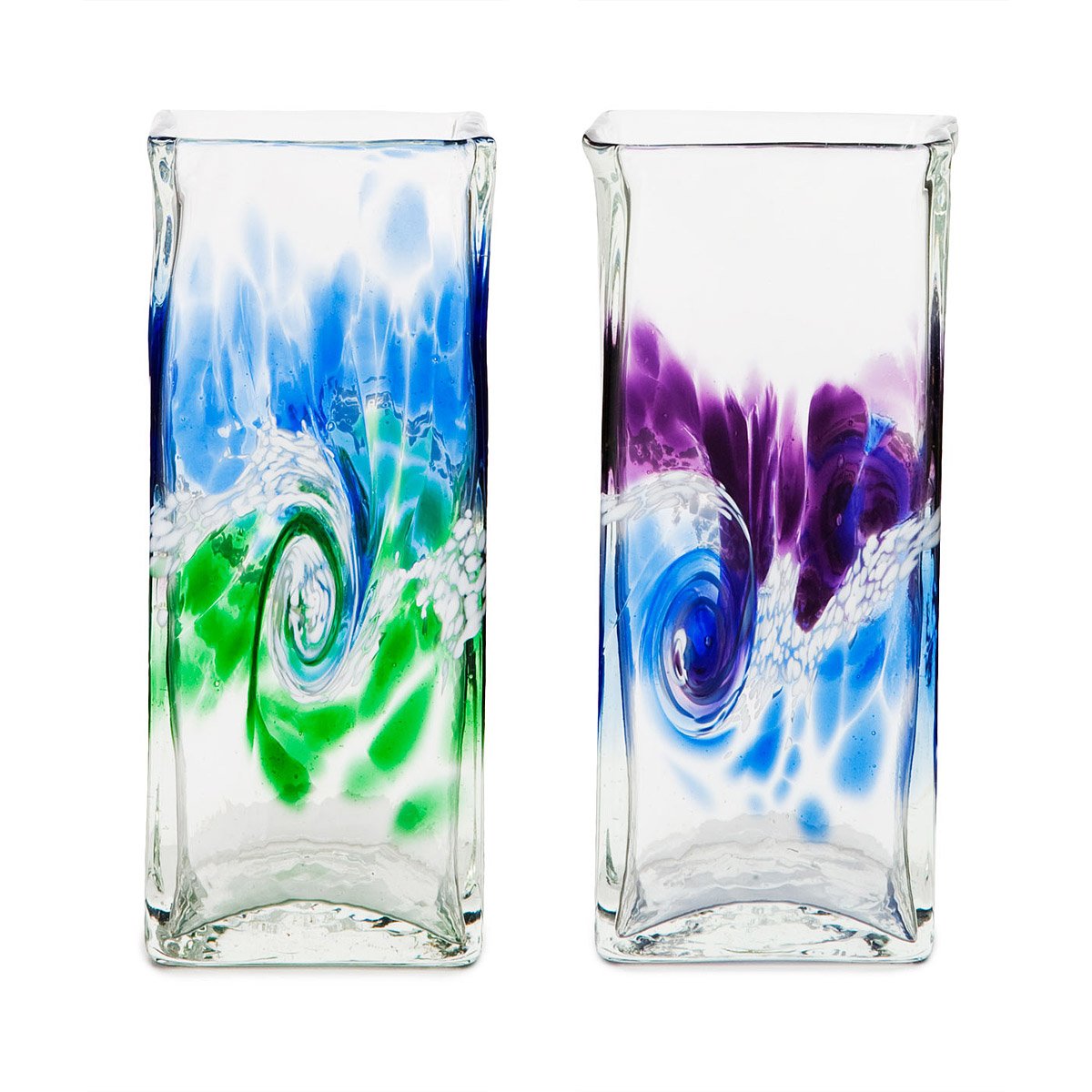 Swirling Sea Glass Vases Swirling, Vase, Ocean, Colorful, Purple
