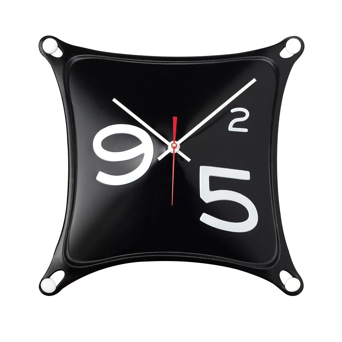Stretch Clock Rubber Wall Clock, Black