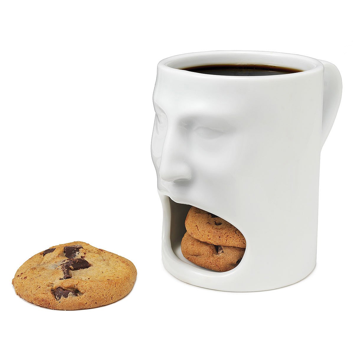 Face Mug Cookie Mug, Funny Coffee Cup