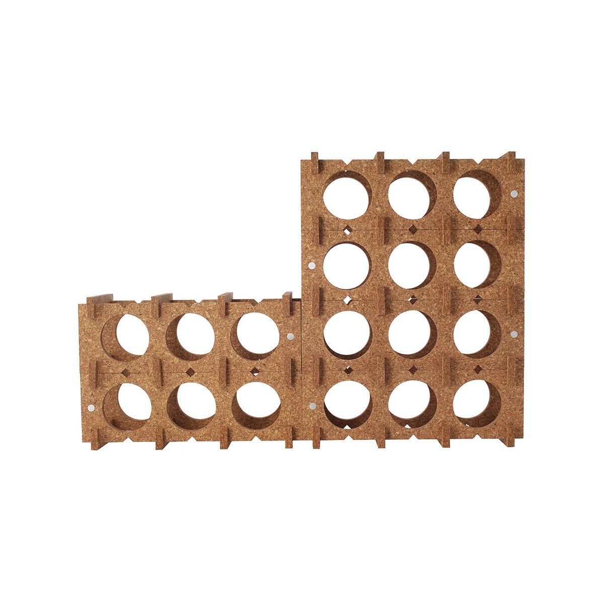 Cork Wine Rack System Stackable, Modular, Wooden Wine Rack