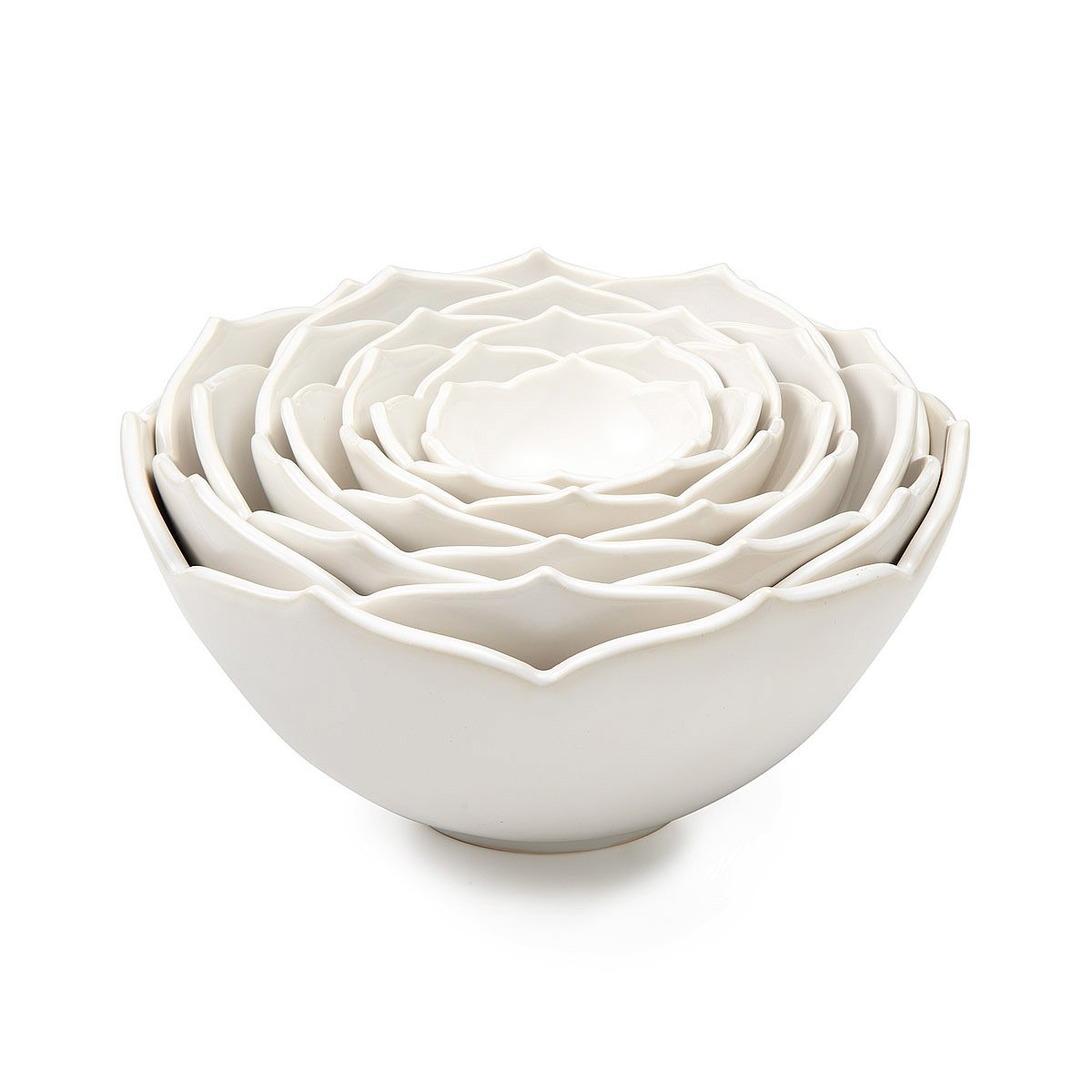Nesting Lotus Bowls Whitney Smith, Ceramic, Flower