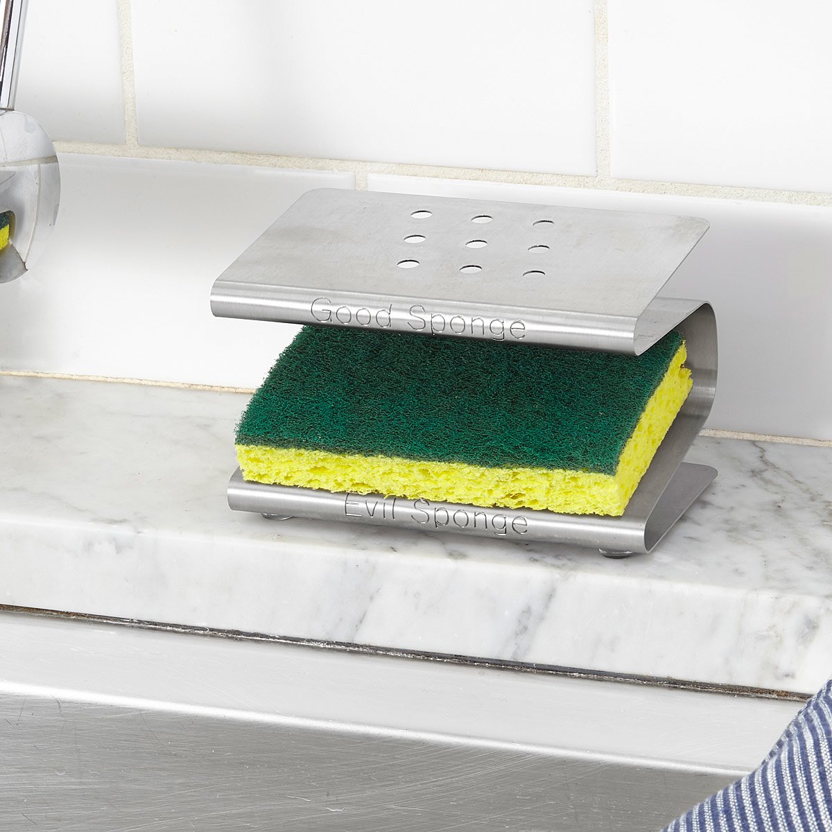 Spongester Kitchen Sponge Holder, Rack, Caddy