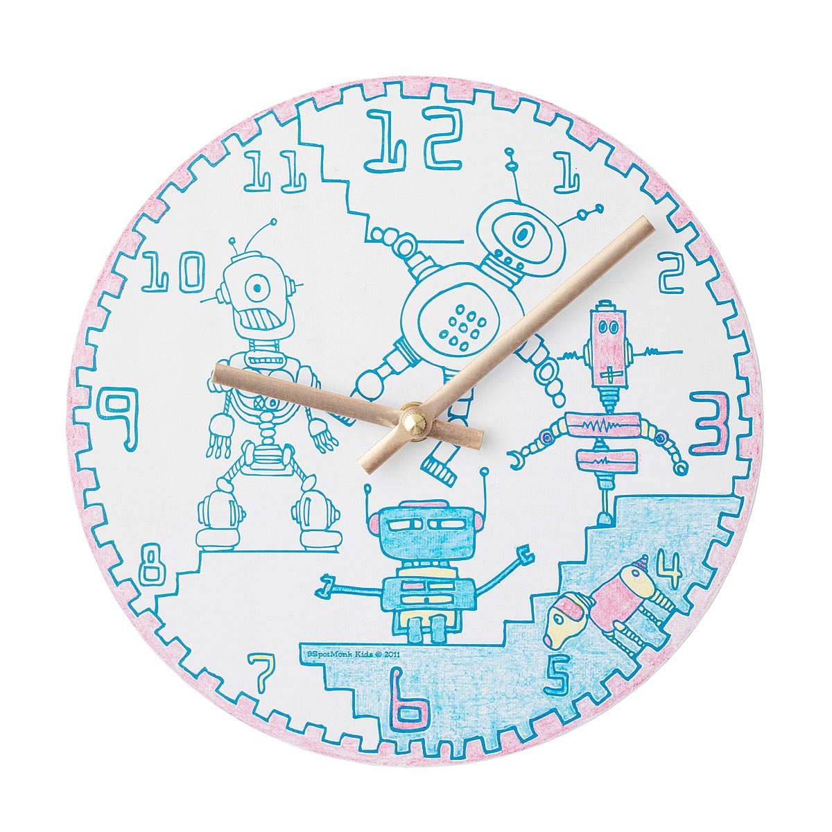 Robots Coloring Clock DIY, For Boys, Toy, Game, Project, After School