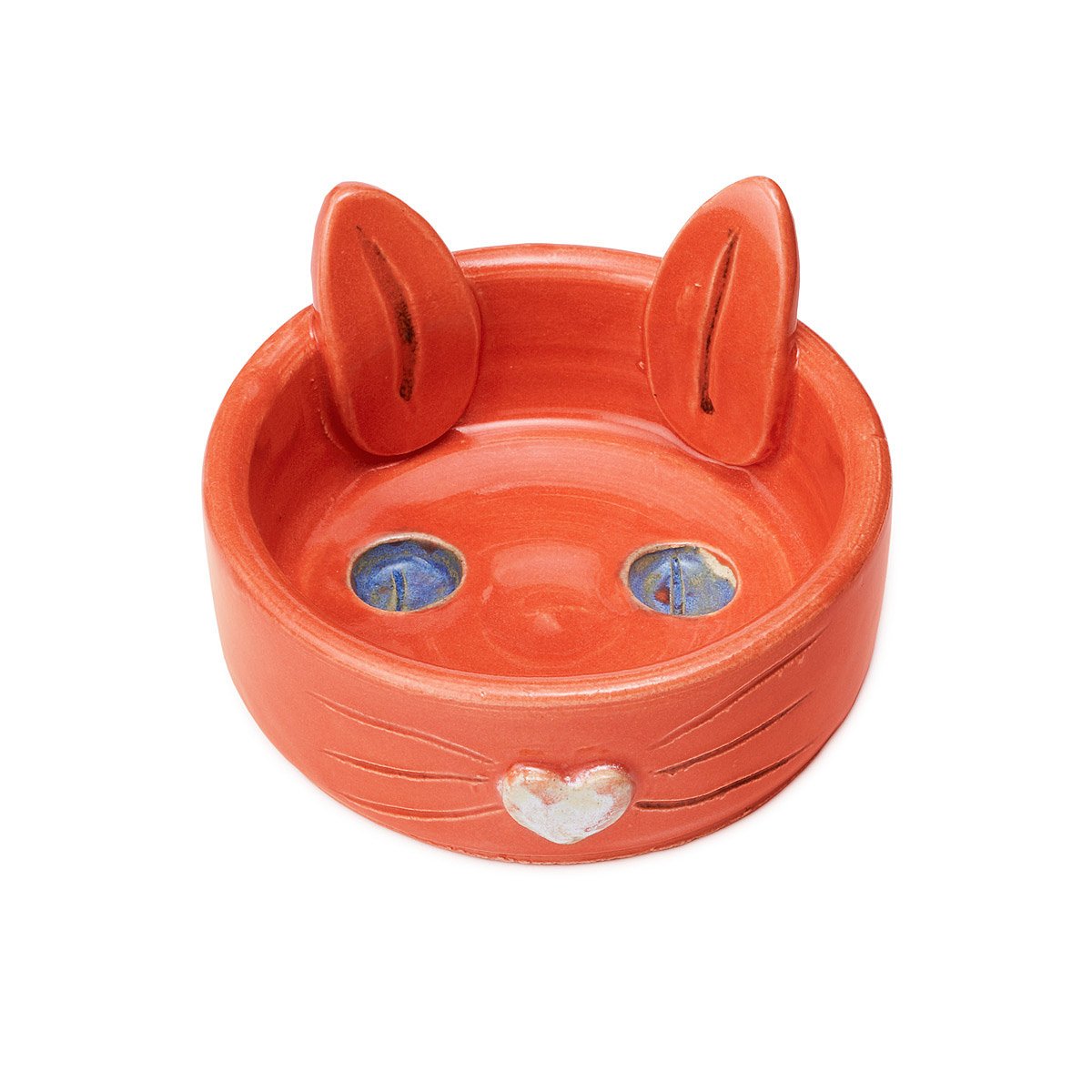 Cat Face Bowl Cat Face Bowl, pet food dish, colorful, handmade