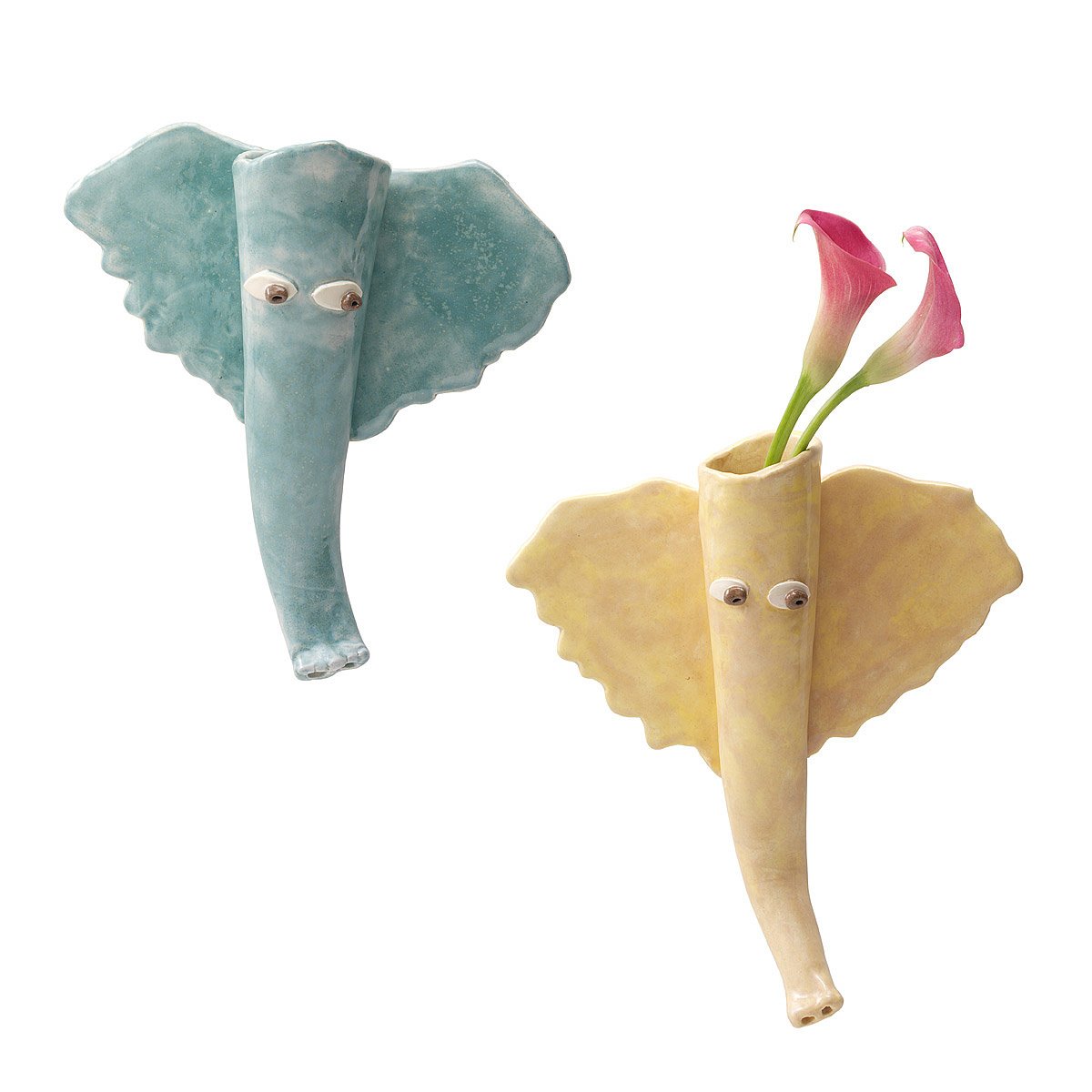 Elephant Wall Vases Harry Leaf, San Francisco, Ceramic Vase, Animal