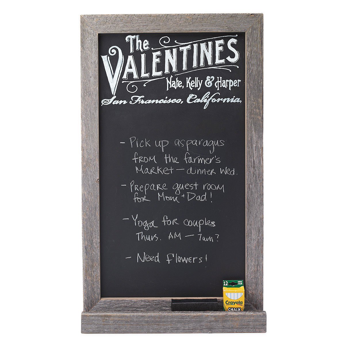 Personalized Chalkboard James van Kriedt, Mill Valley, CA, Typography