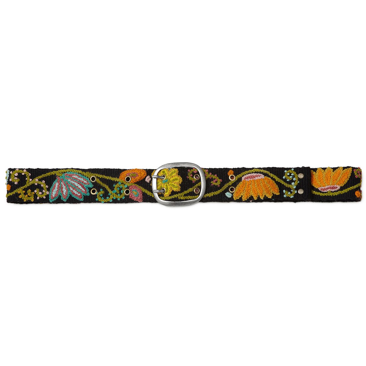 Embroidered Flower Belt Fair Trade Fashion, Fabric Belt