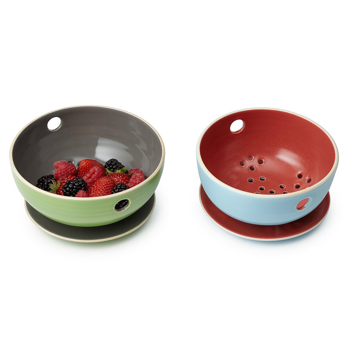 Berry Bowl and Tray Ceramic, Dish, Tray, Container, Storage, Fruit