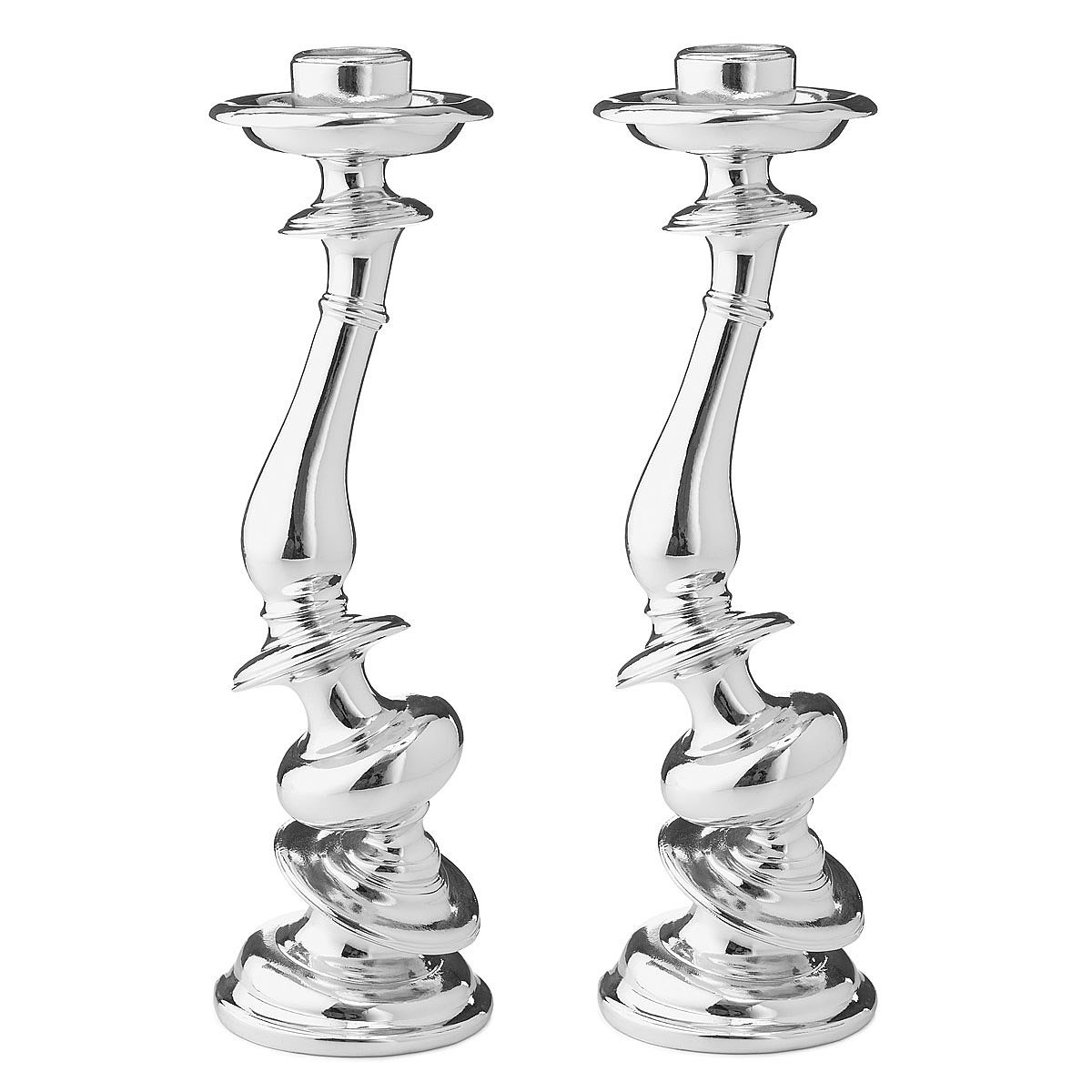 Chrome Distortion Candlesticks Set of 2 Distortion Candlesticks