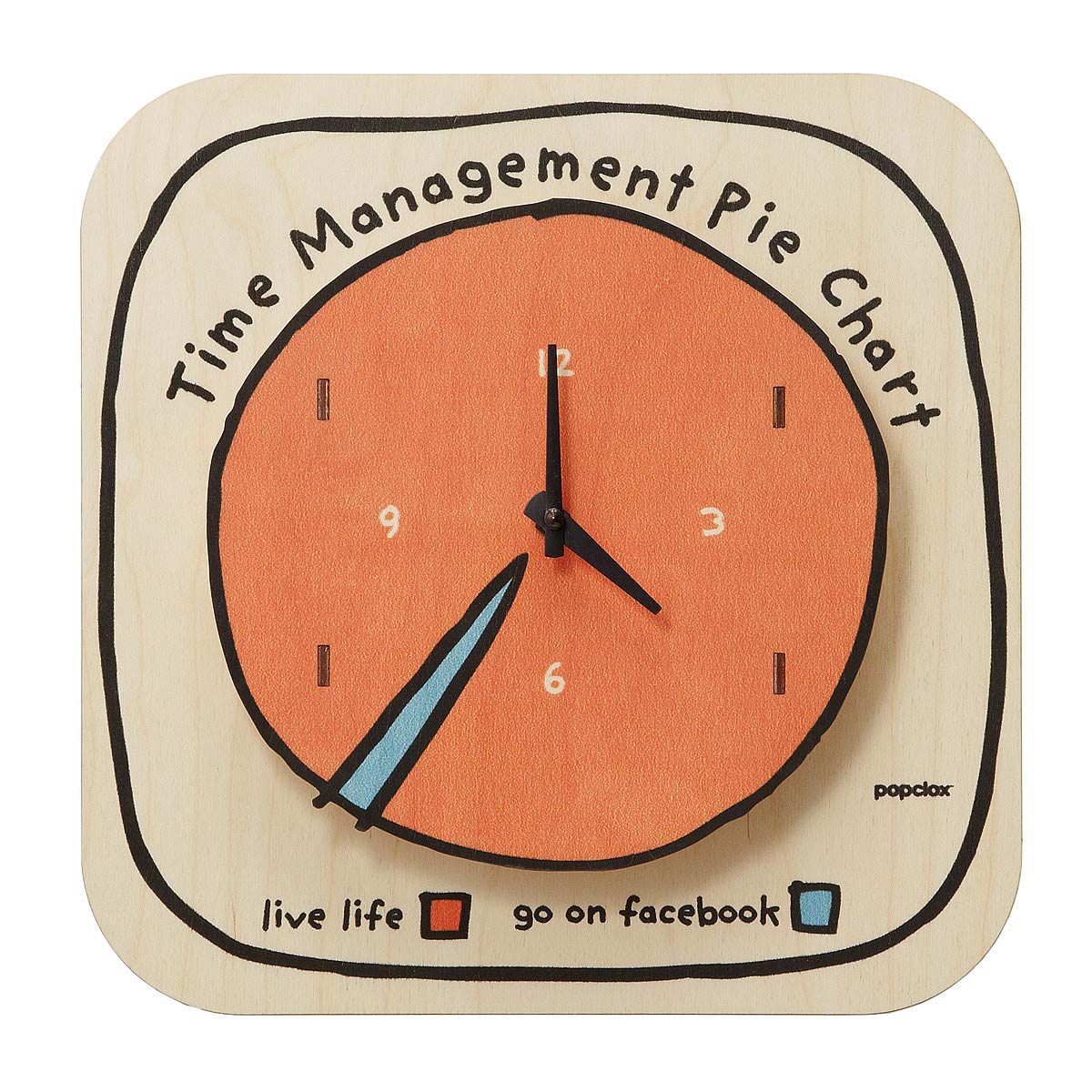 Time Management Clock Funny Facebook Wall Clock