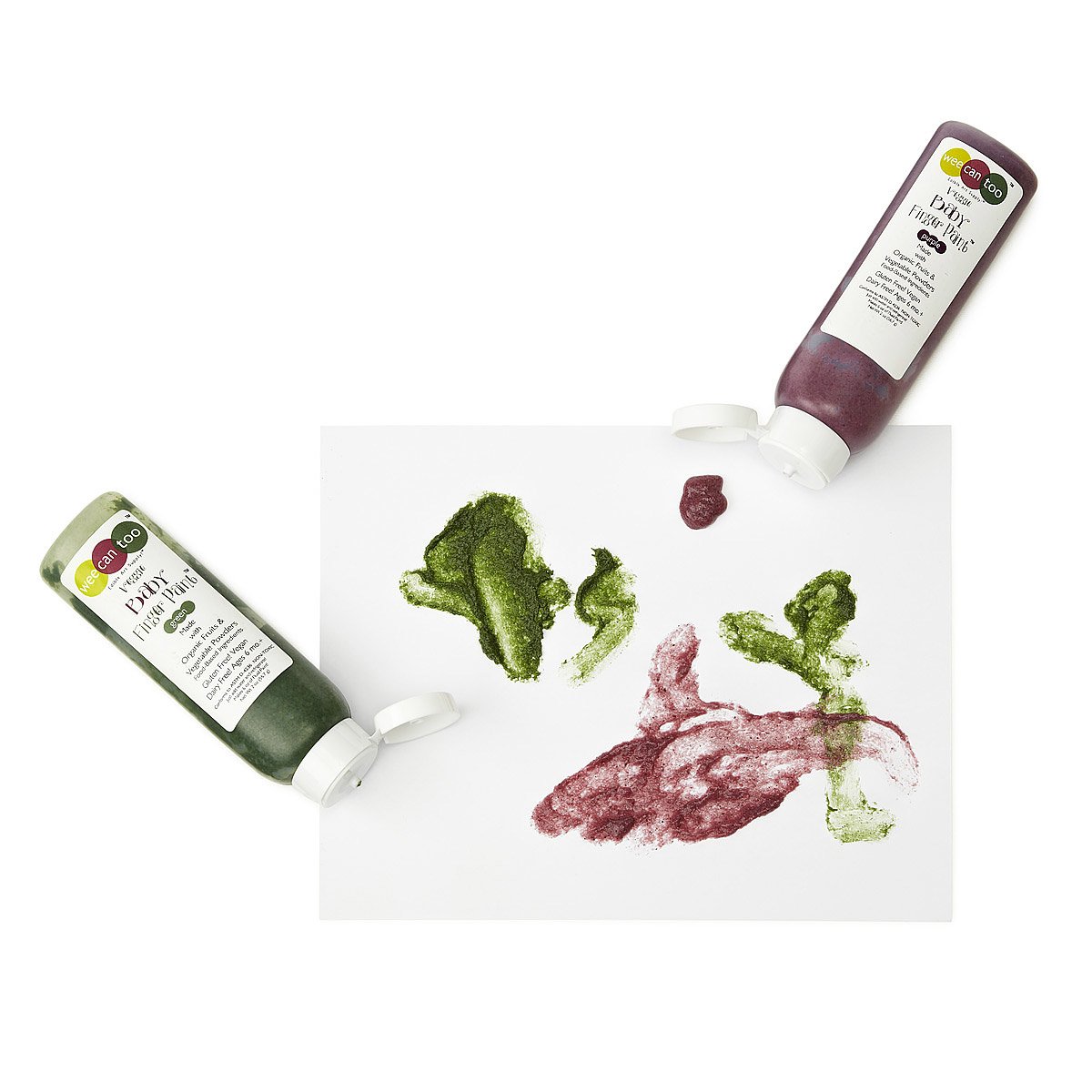 Veggie Finger Paint Set of 5 safe for baby, infant art, child