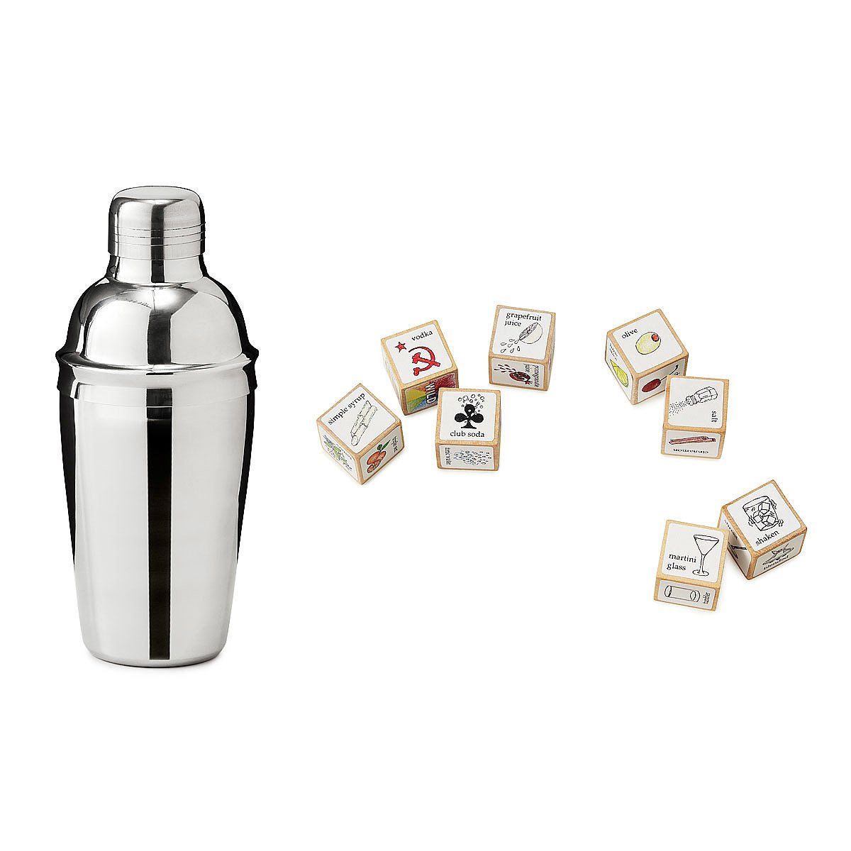 Cocktail Dice with Shaker Mixed Drinks & Cocktails Recipe Game