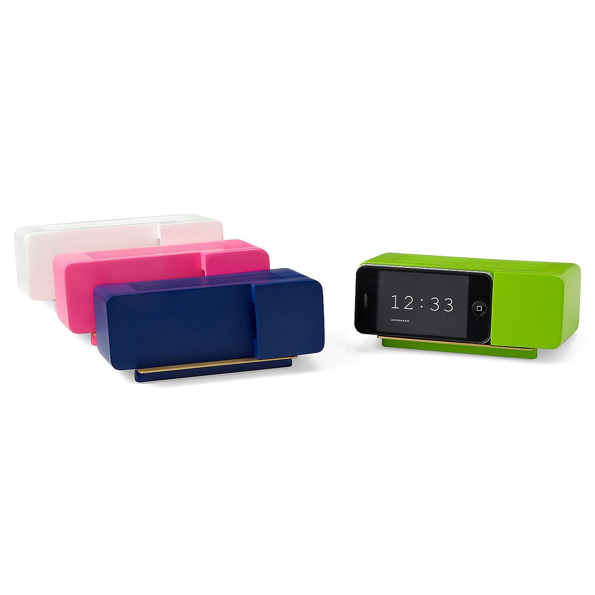 Colored iPhone Alarm Docks iphone holder, docking station