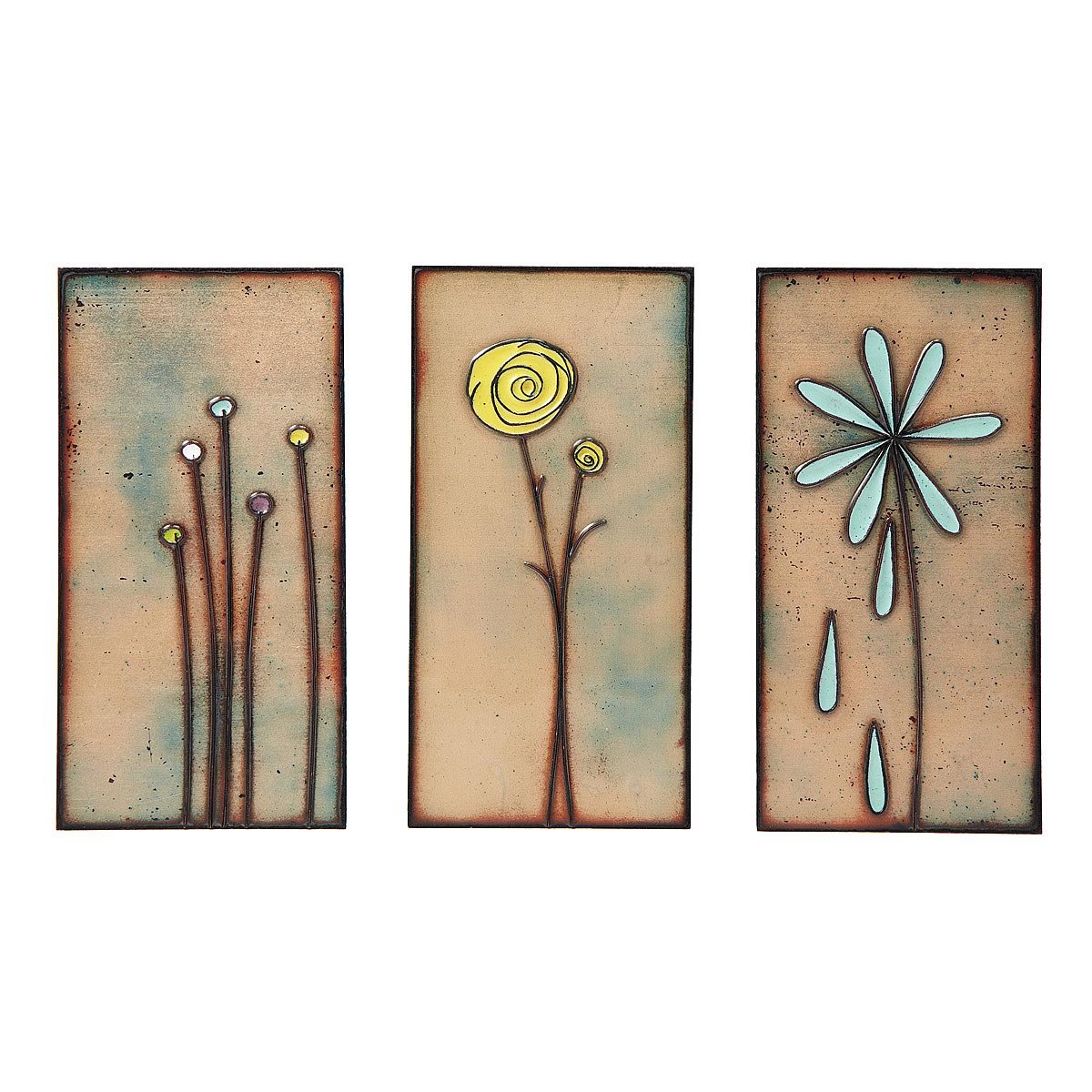 Handmade Copper Wall Flowers Jenn Bell, Copper Flower Art