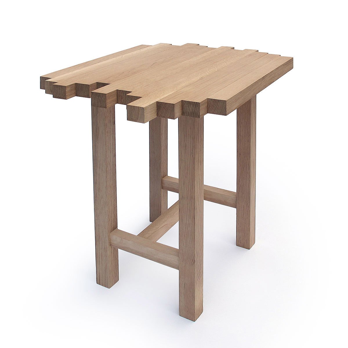 White Oak End Table end table, Tetris table, modern table, oak table