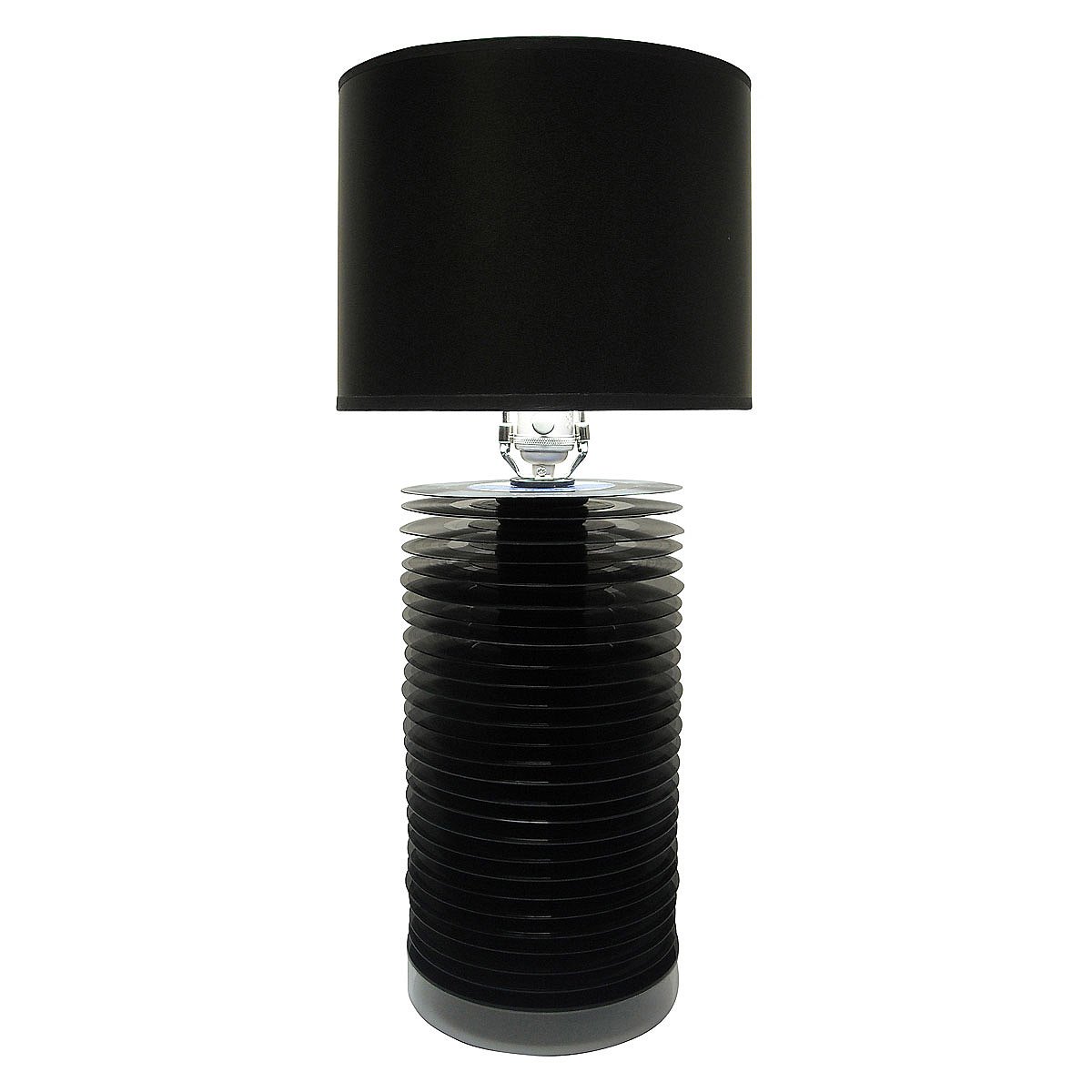 Reclaimed Record Table Lamp Vintage Vinyl, Modern Desk Lighting