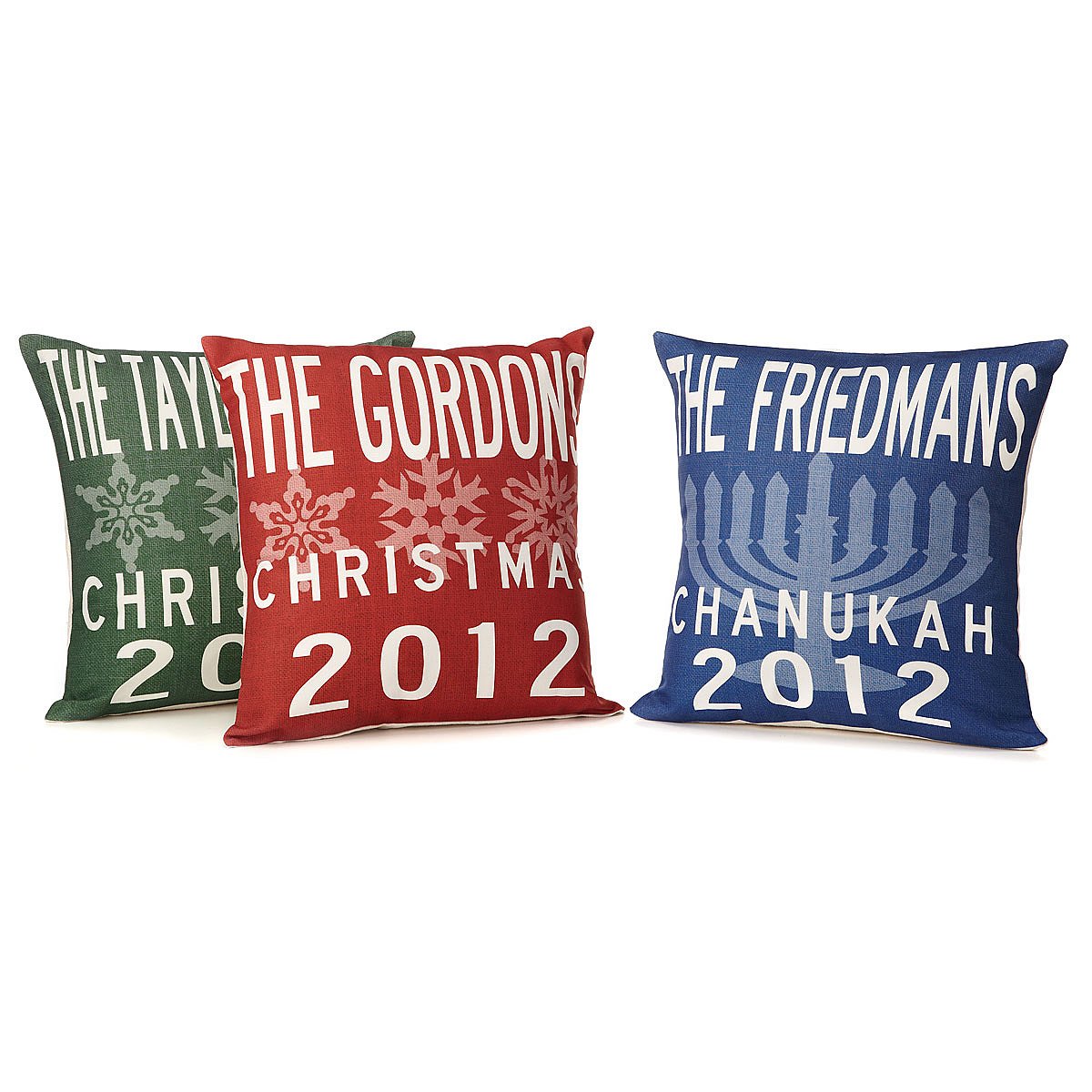 Family Holiday Pillows personalized throw cushion