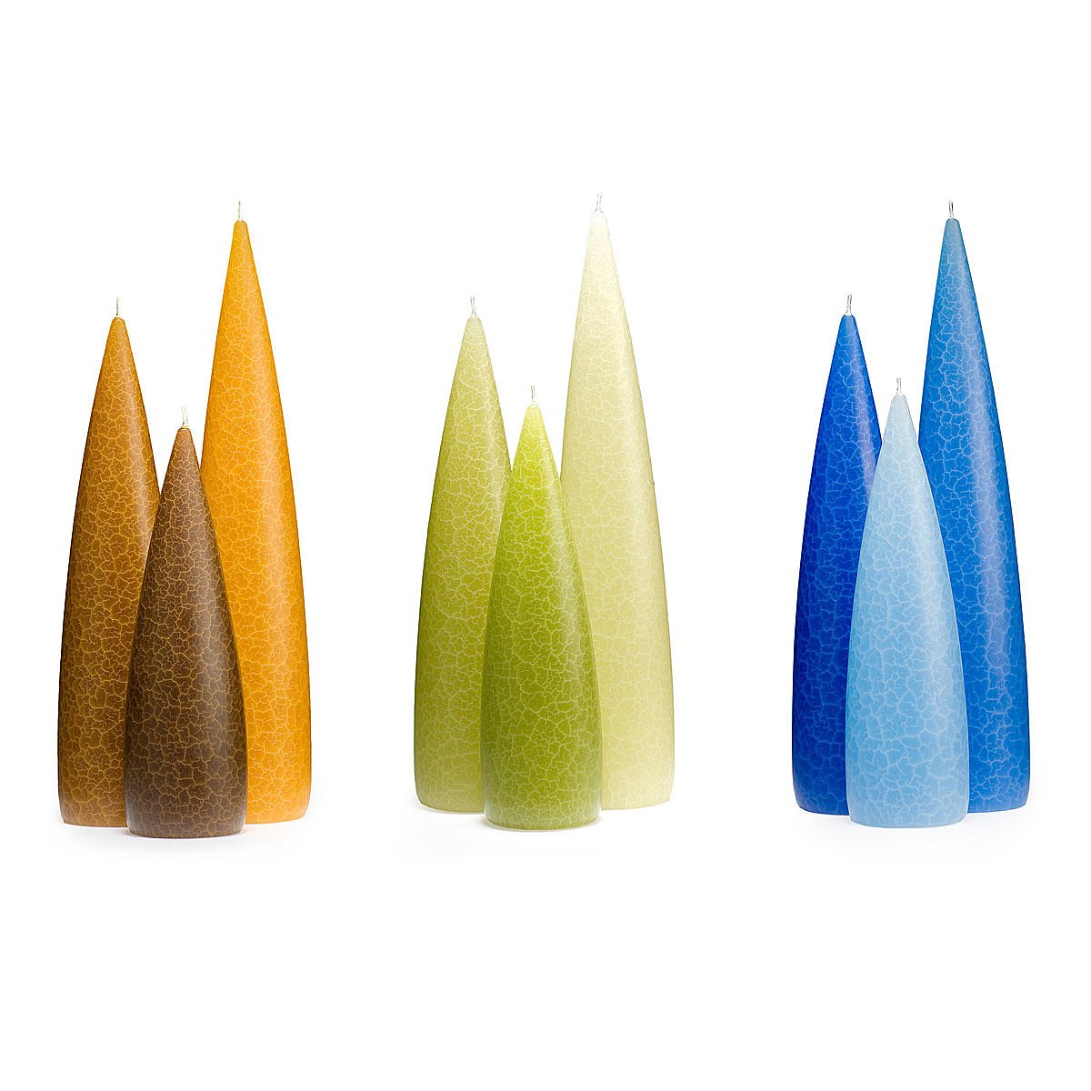 Teardrop Candle Trio Tall water candle, rain, crackle