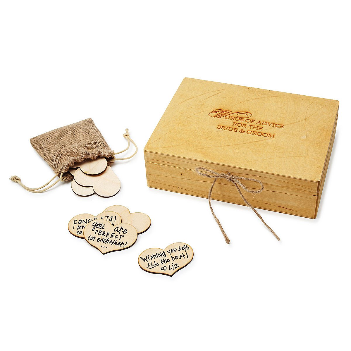 Wedding Guestbook Box Personalized wedding guest book box with hearts