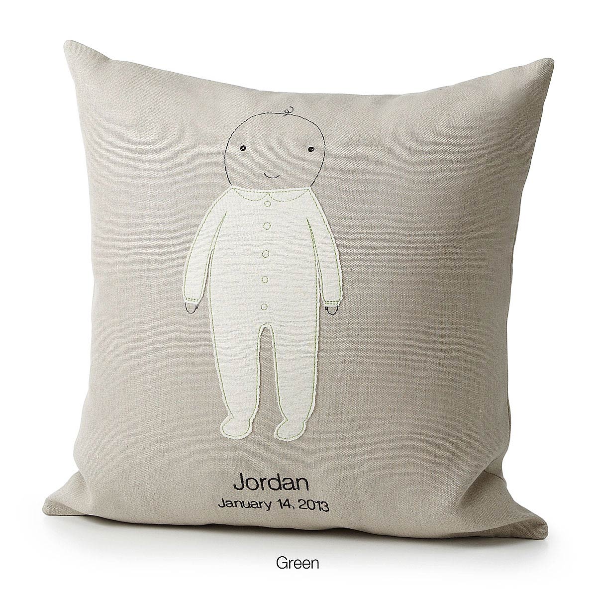 Personalized Baby Pillow | stitched art, sew, embroidered baby