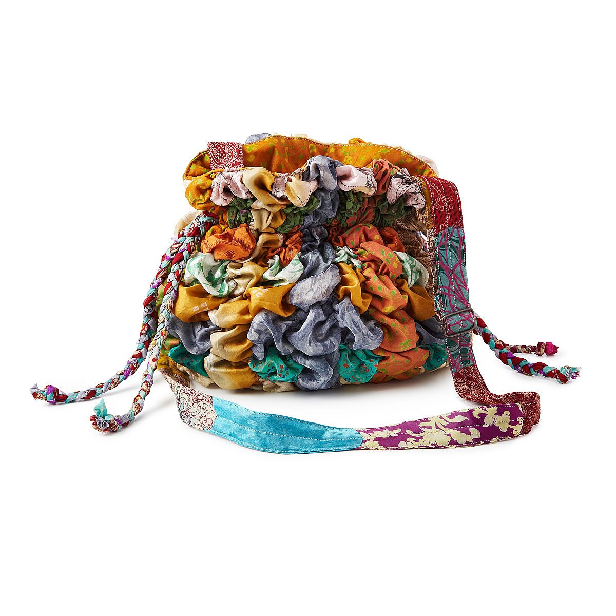 Sari Scrunch Bag patchwork recycled sari purse