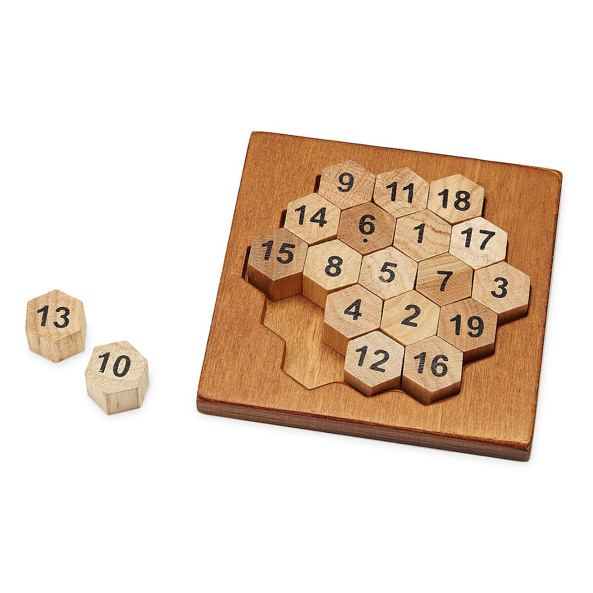 Aristotle's Number Puzzle | math game wood block tile | UncommonGoods
