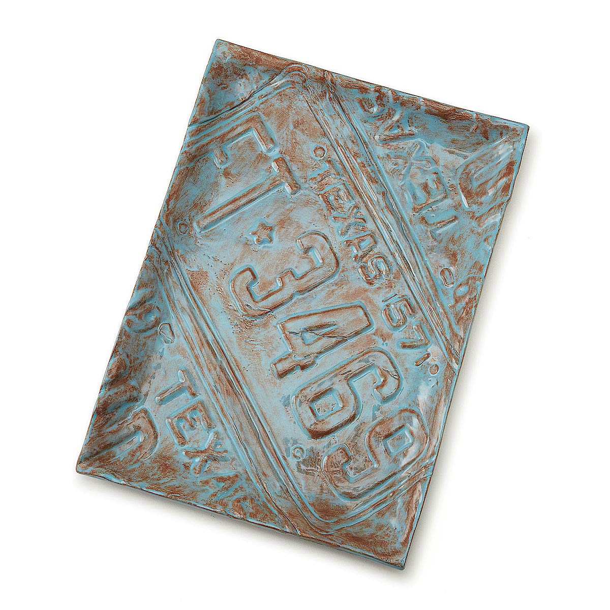 License Plate Platter Ceramic Serving Tray