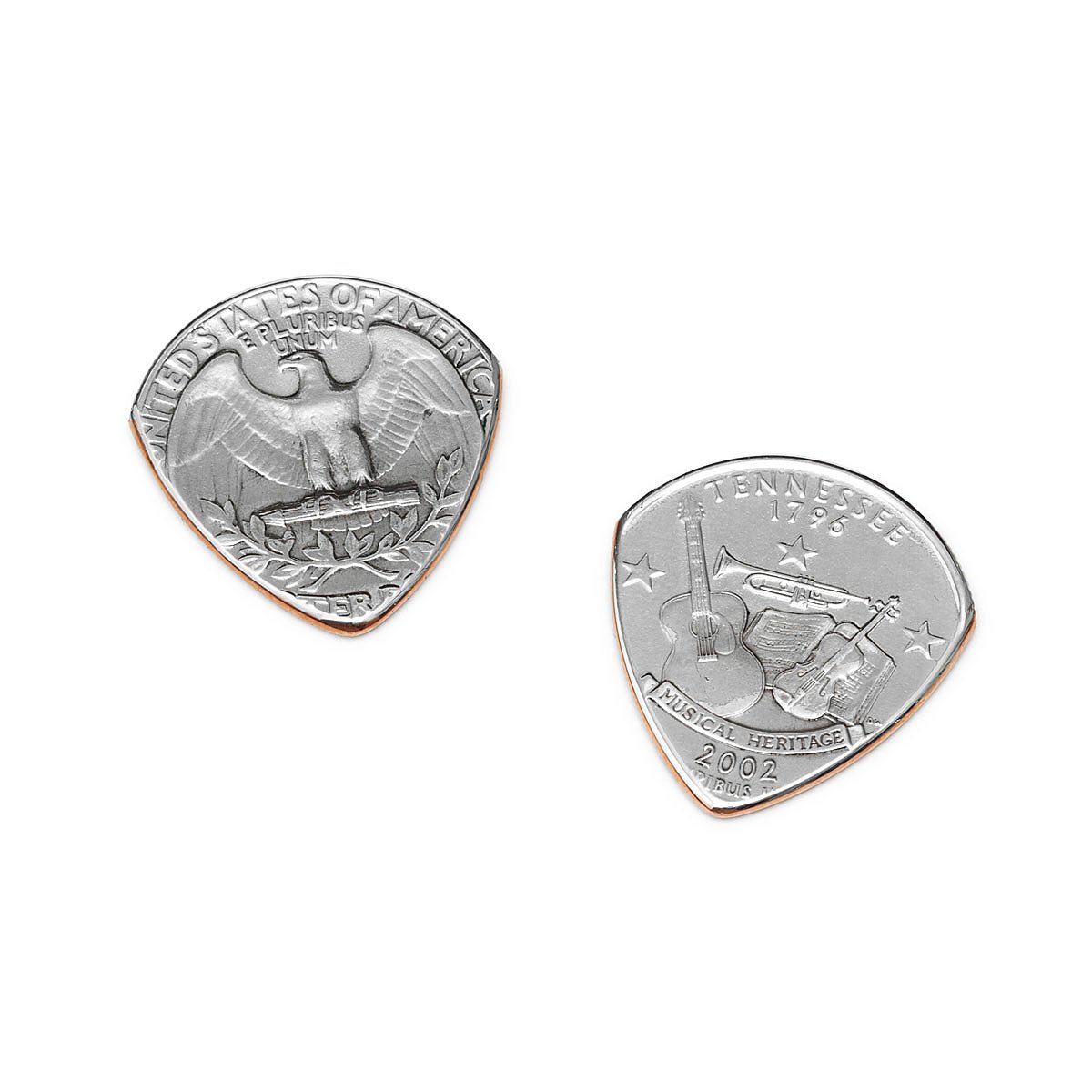 Repurposed Coin Guitar Picks Recycled coin guitar pick