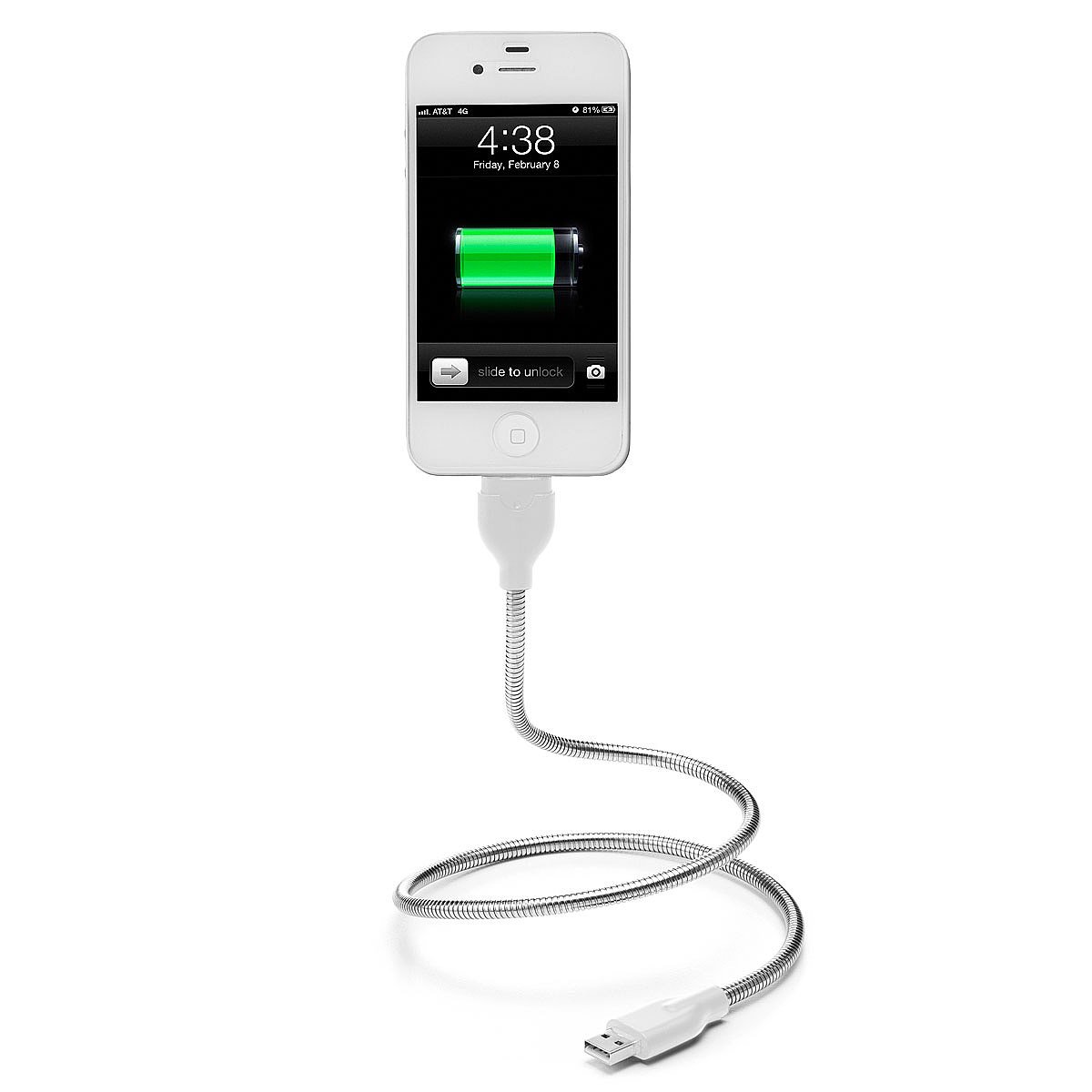 Flexible Metal Stand and Charging Cable All In One Iphone Android