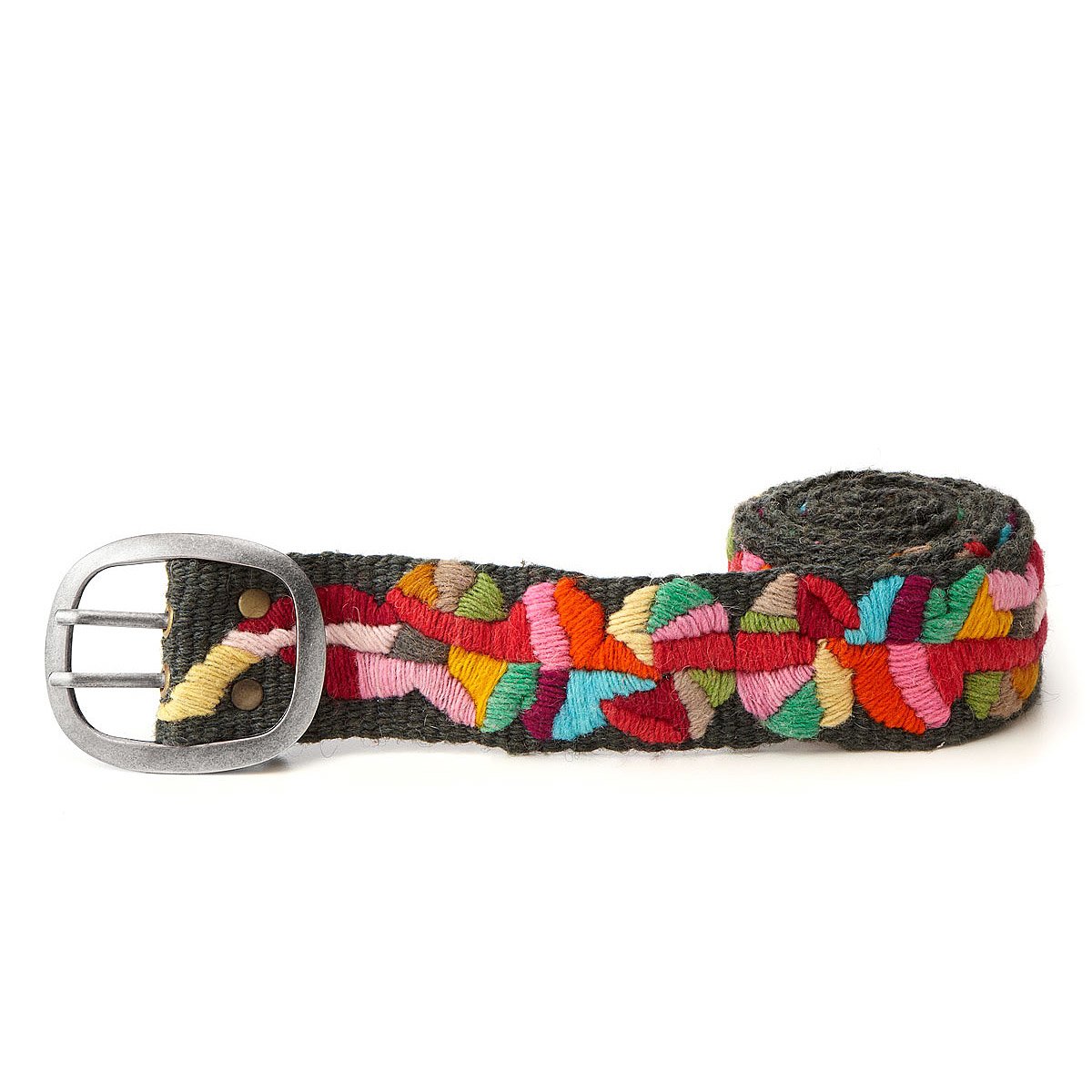 Embroidered Colorburst Belt fabric belt, fair trade