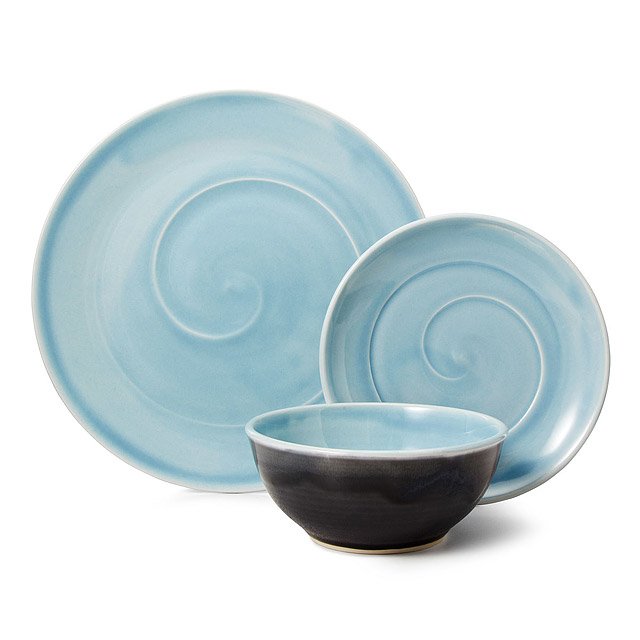 Gray Stoneware Dishware Collection handmade dishes, stoneware