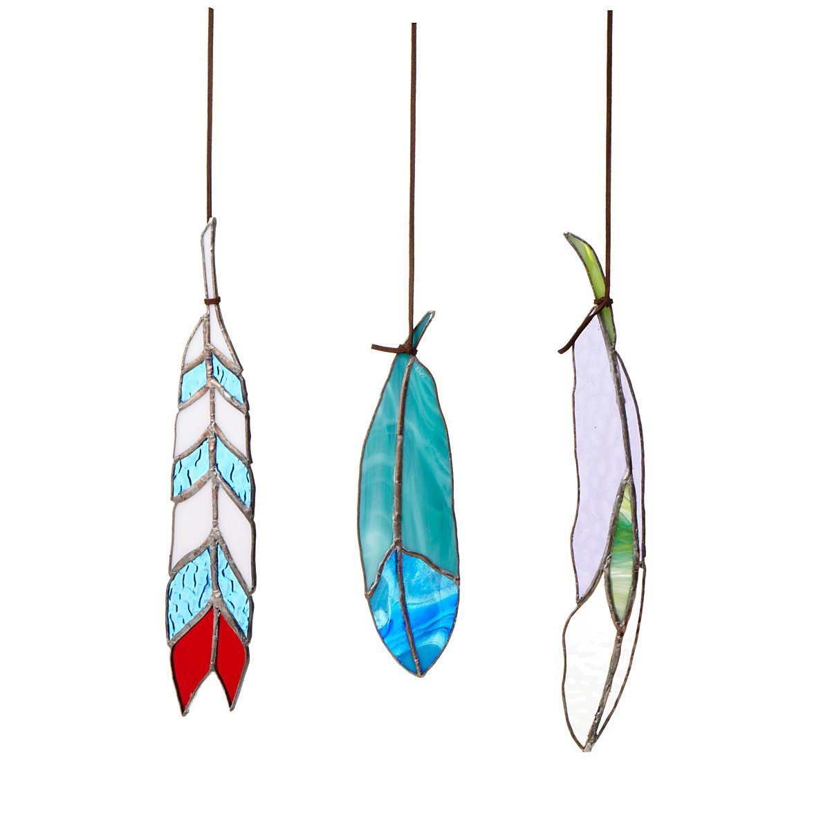 Stained Glass Feathers Stained Glass Suncatcher