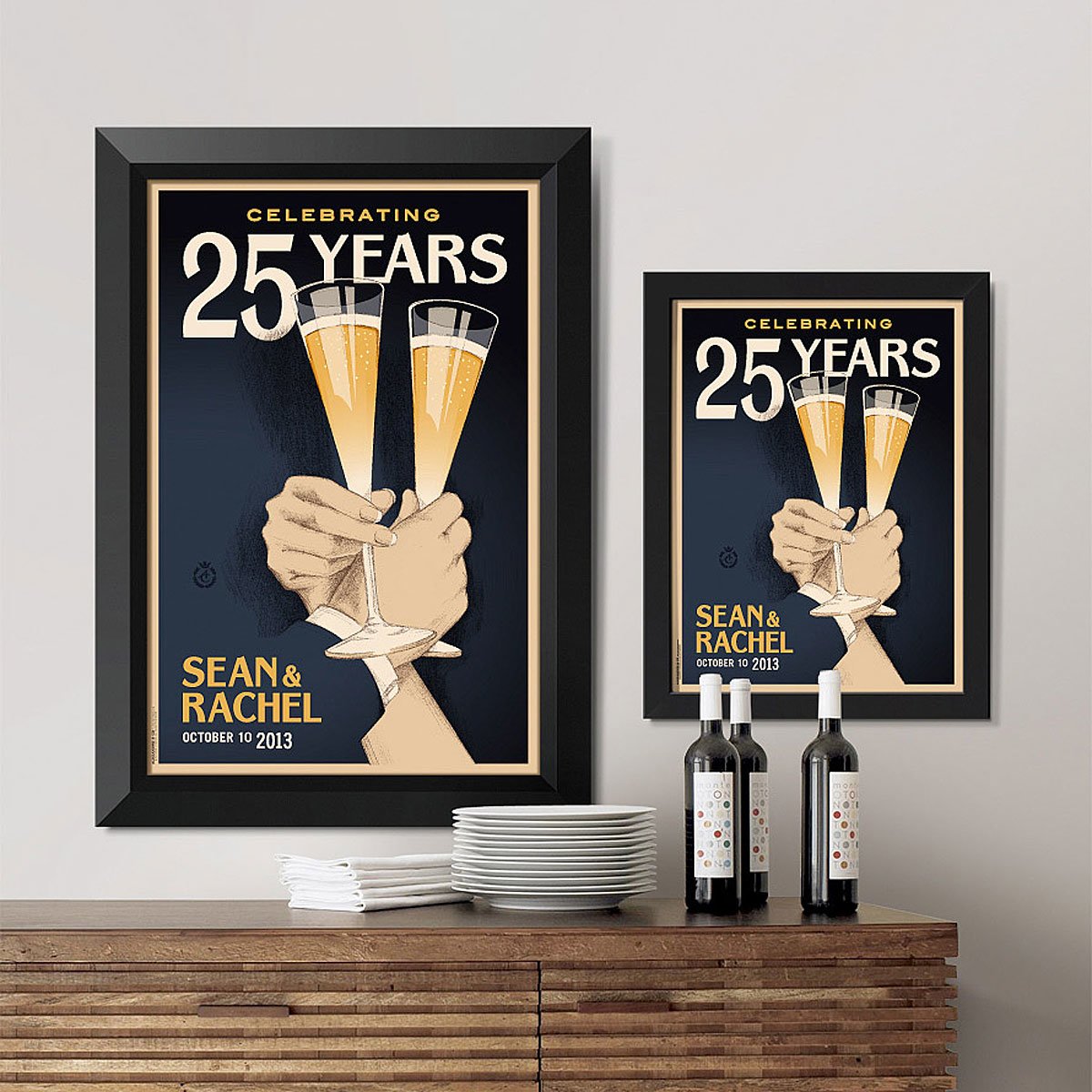 Toast Anniversary Art | custom wedding gift | UncommonGoods