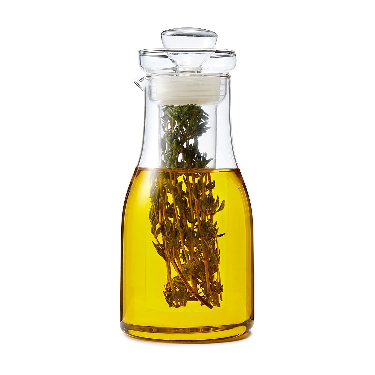 Herb Oil Infuser Glass Carafe, Cruet Set