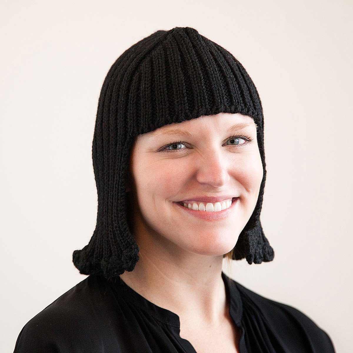 Wig Hat knit hat, wool, costume, handmade